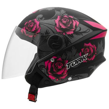 capacete-moto-aberto-pro-tork-new-liberty-3-flowers-rosa-preto-fosco-tam-58-hipervarejo-1