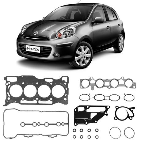 Jogo Junta Motor Nissan Versa 1.6 16V 2011 a 2014 Completo Bastos 15106005ML