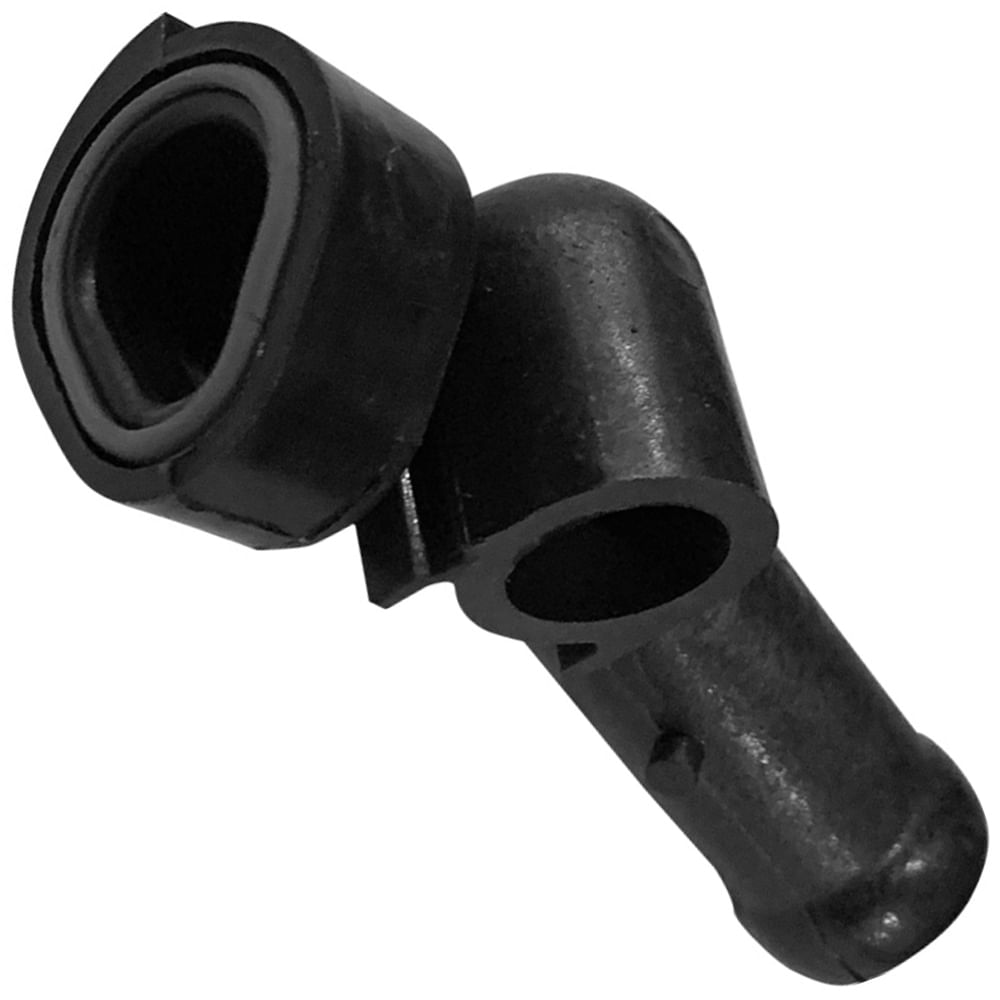 Peça de conexão em plástico preto fosco para mangueira espiral