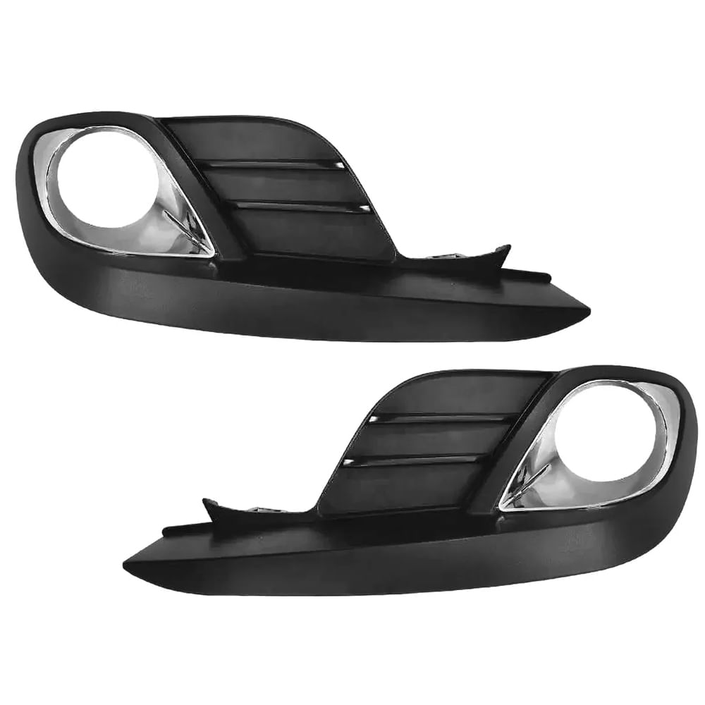 Par de grades frontais em plástico preto fosco para farol Mercedes Benz L 709/912 lado esquerdo e direito
