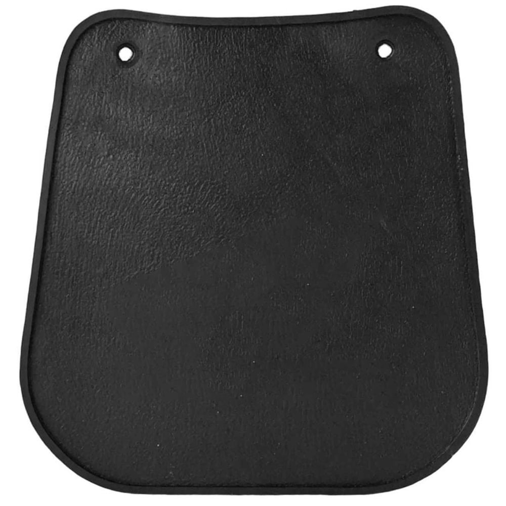 Lameira dianteira retangular preta 45x40 cm Caucho Borrachas