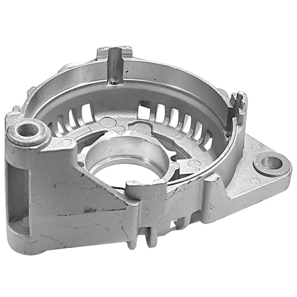 Mancal intermediário Delco Remy 37MT 12/24V para alternador com acabamento metálico prateado