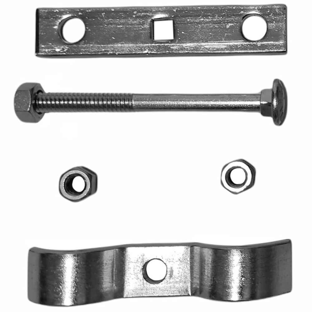 Kit de presilha de para-lama Rodoplast para Volvo FH 10/12 com acabamento metálico prateado galvanizado