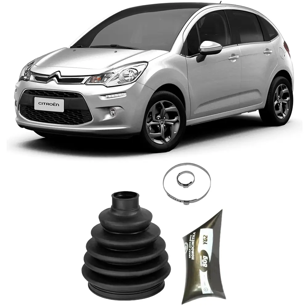 Kit Reparo Homocinética Citroen C3 com Tripoide Spare Kits e Citroen C3 prateado