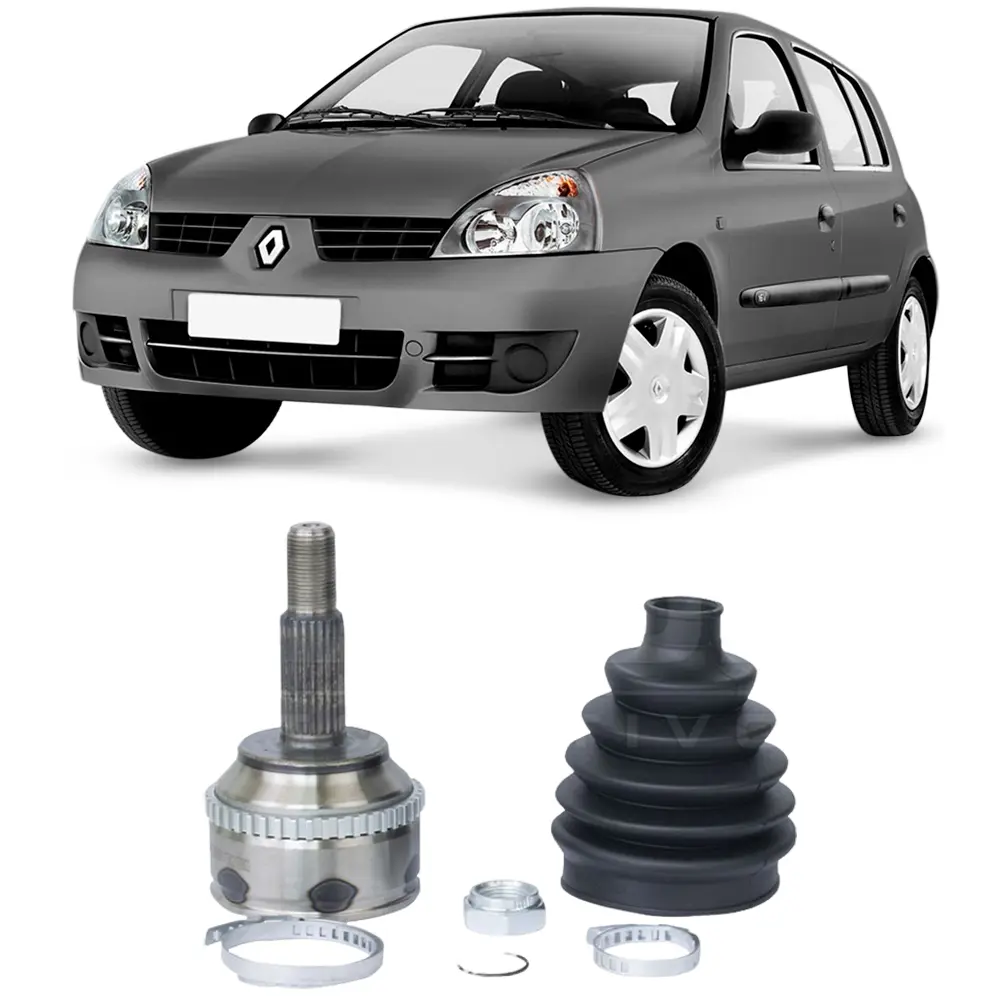 Kit Reparo Homocinética Renault com fundo ilustrativo de veículos Renault