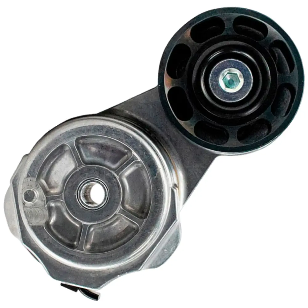 Tensor de correia automotivo prateado com polia preta para VW 9160/9160D/10160 Cummins ISF