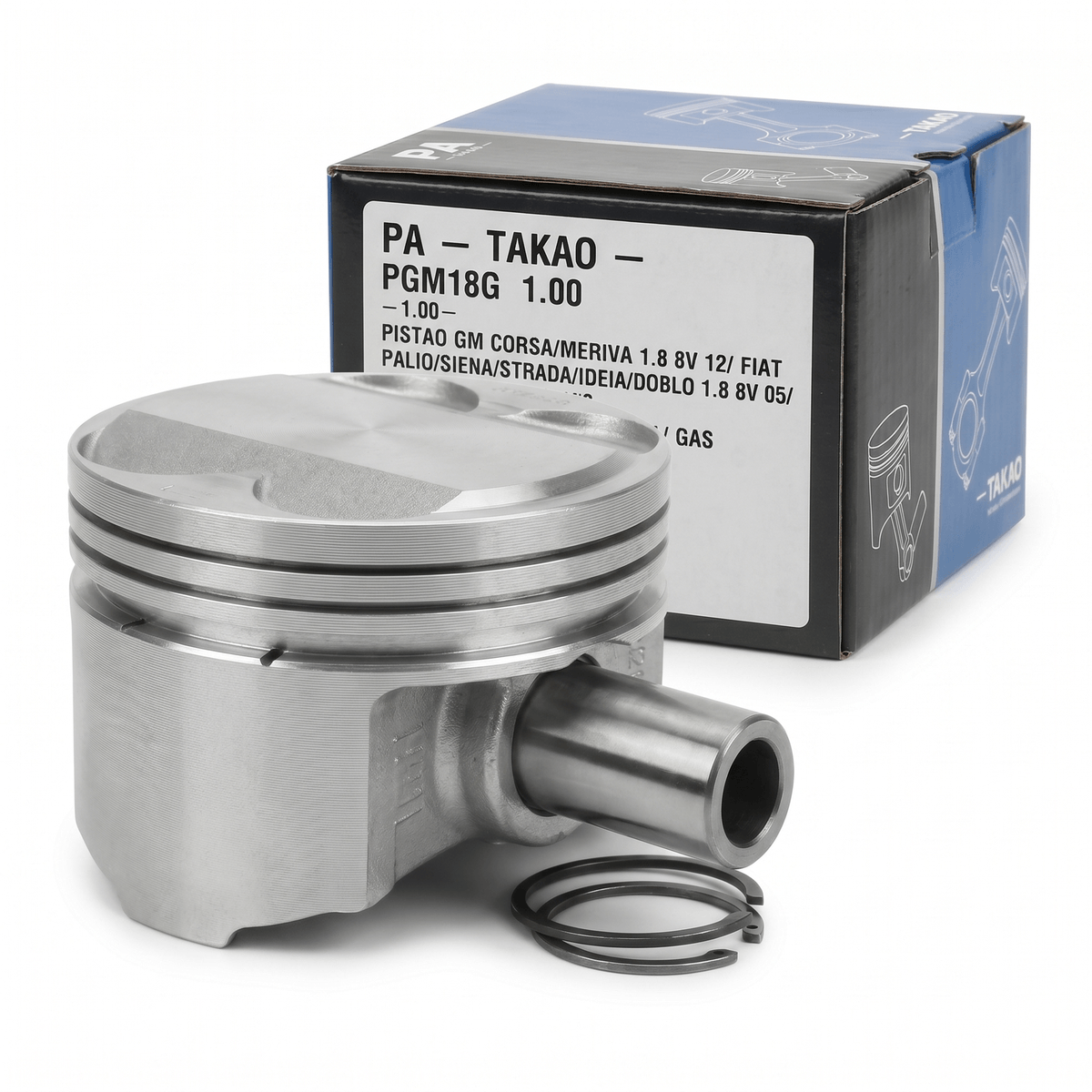 マコト① Pistão TAKAO PGM18G 1.00 Medida 1.00 Corsa 02/12 Doblo 02/12