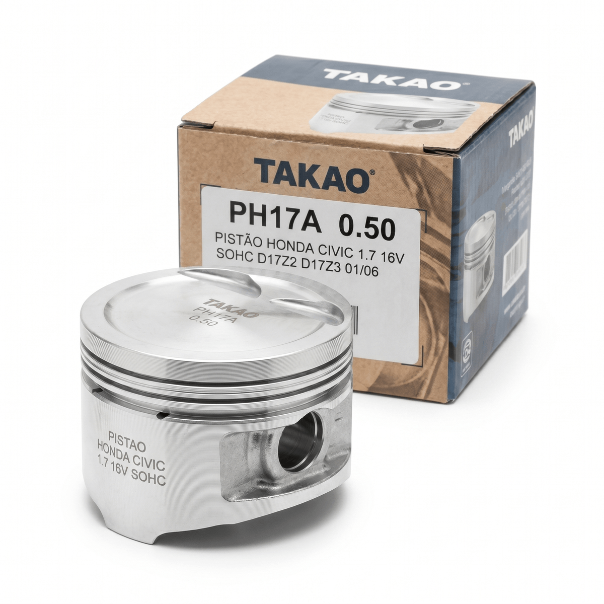 Pistão TAKAO PGM18G 1.00 Medida 1.00 Corsa 02/12 Doblo 02/12