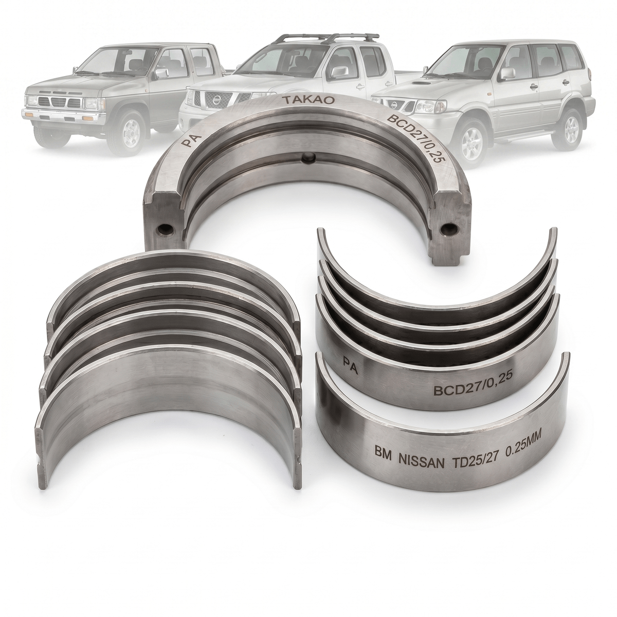 Bronzina de Motor TAKAO BCD27/0,25 Mancal 0.25mm D 21 93/97