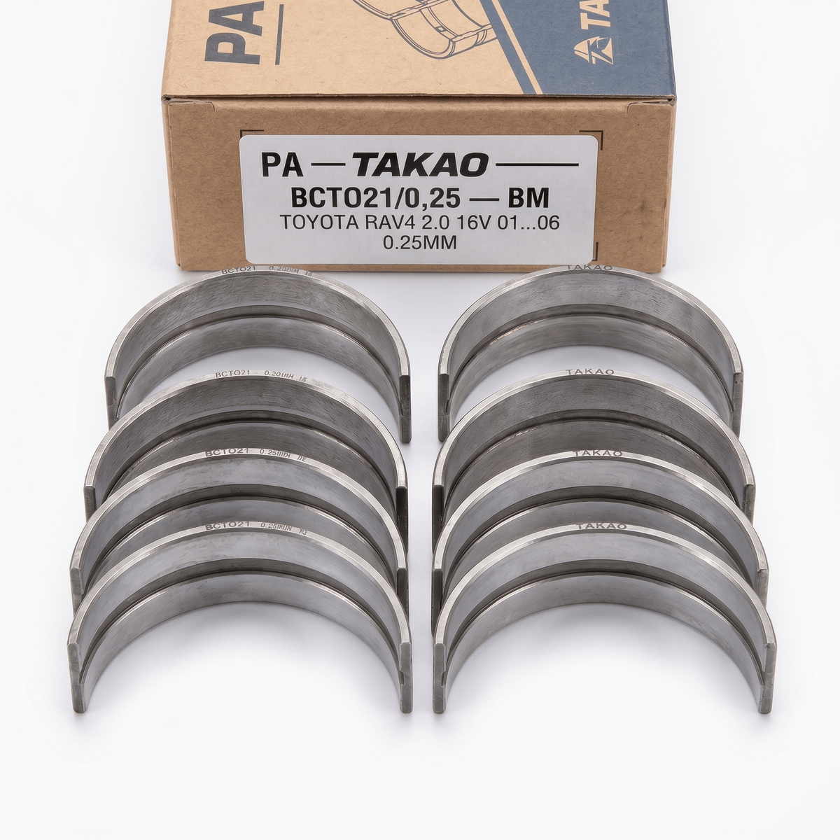 Bronzina de Motor TAKAO BCTO21/0,25 Mancal 0.25mm Rav4 01/12