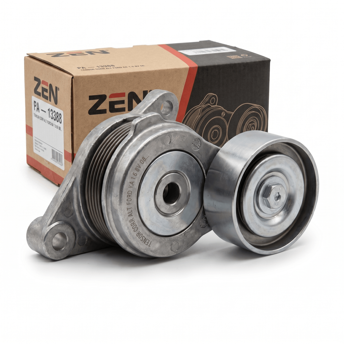 Polia e Tensor ZEN 13388 Alternador 70x25mm Courier 08/13 Ecosport