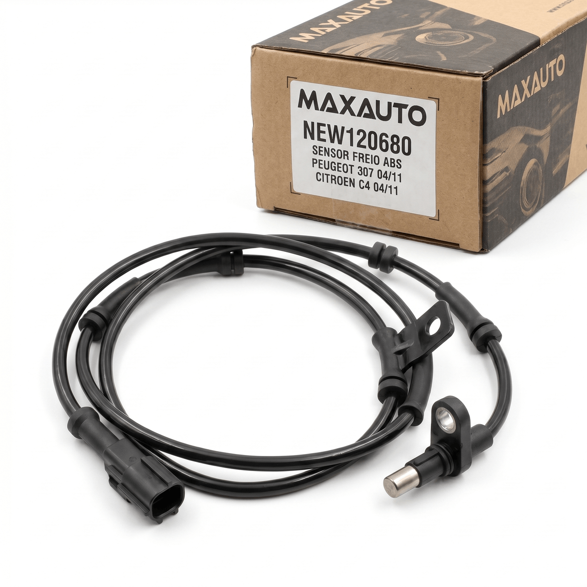 Sensor ABS MAXAUTO NEW120680 Dianteiro Hall 2 Pinos 307 04/11 C4