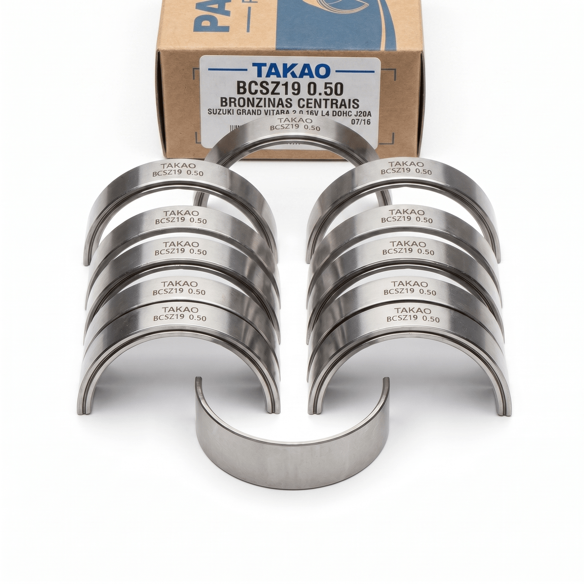 Bronzina de Motor TAKAO BCSZ19 0.50 Mancal 0.50 Automoveis Grand