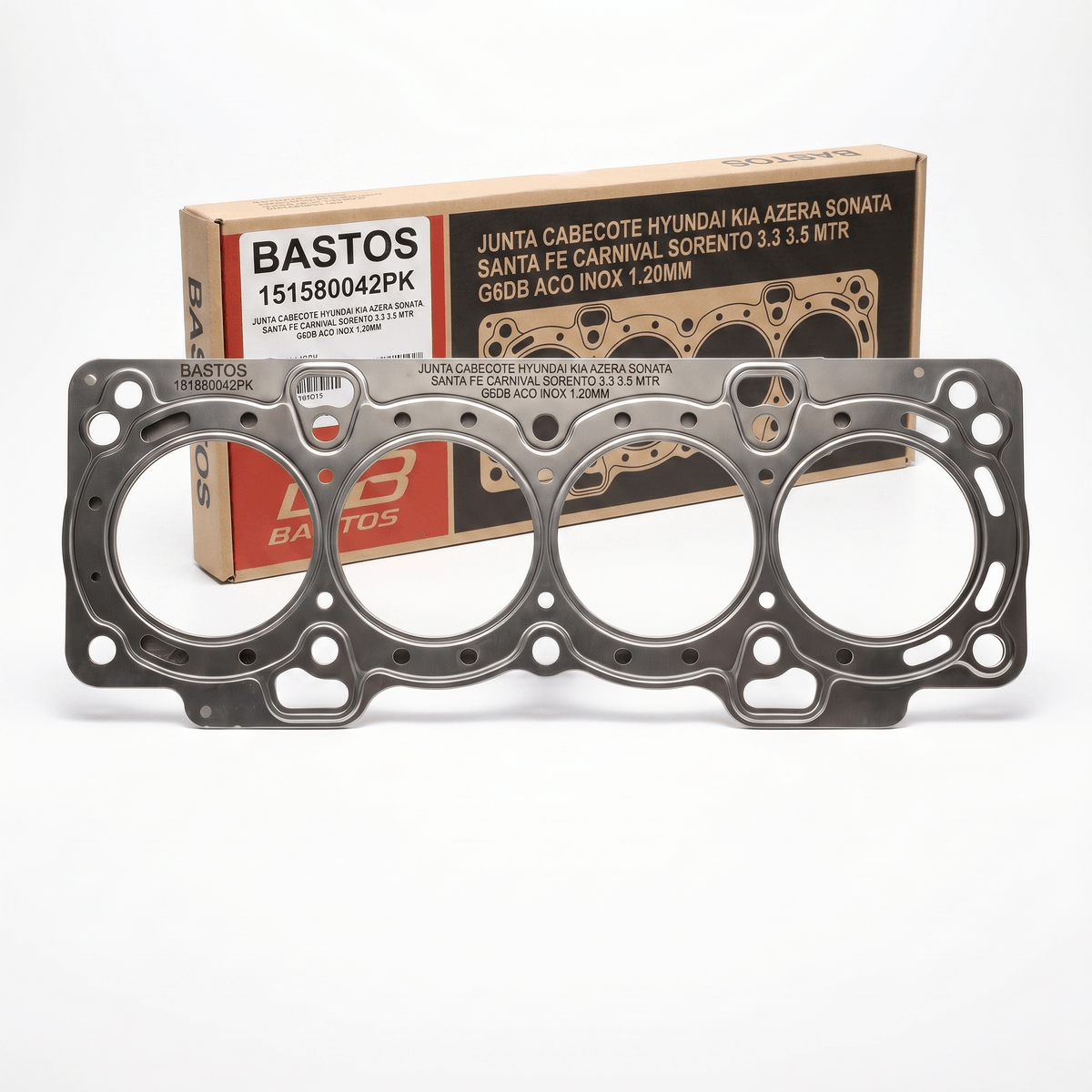 Junta de Cabeçote BASTOS 151580042PK Junta Aço Inox 1.20mm Azera