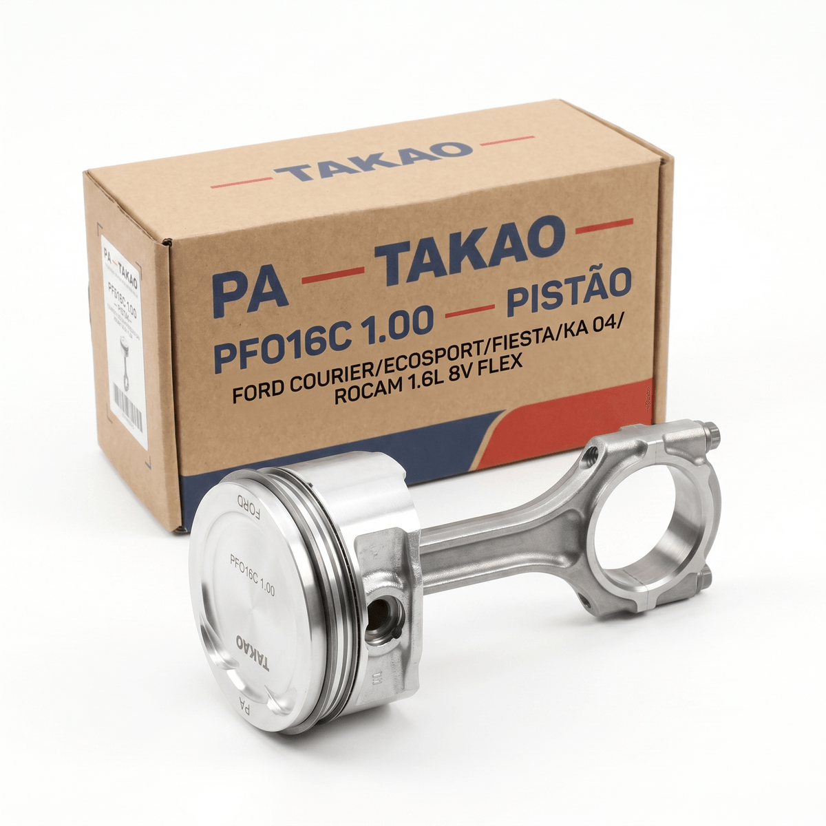 キヨ Pistão TAKAO PFO16C 1.00 Pistão 1.00mm Courier 04/15 Ecosport 04