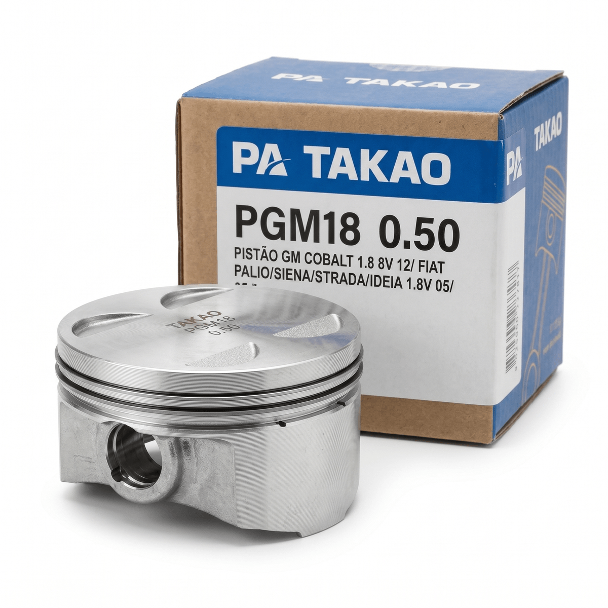 Pistão TAKAO PGM18 0.50 0.50 Pino 18mm Cobalt 12/17 Corsa 02/11