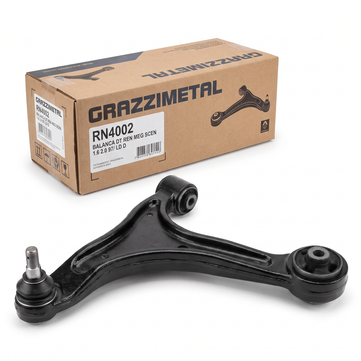 Bandeja de Suspensão GRAZZIMETAL RN4002 Dianteira Direita c/ Bucha